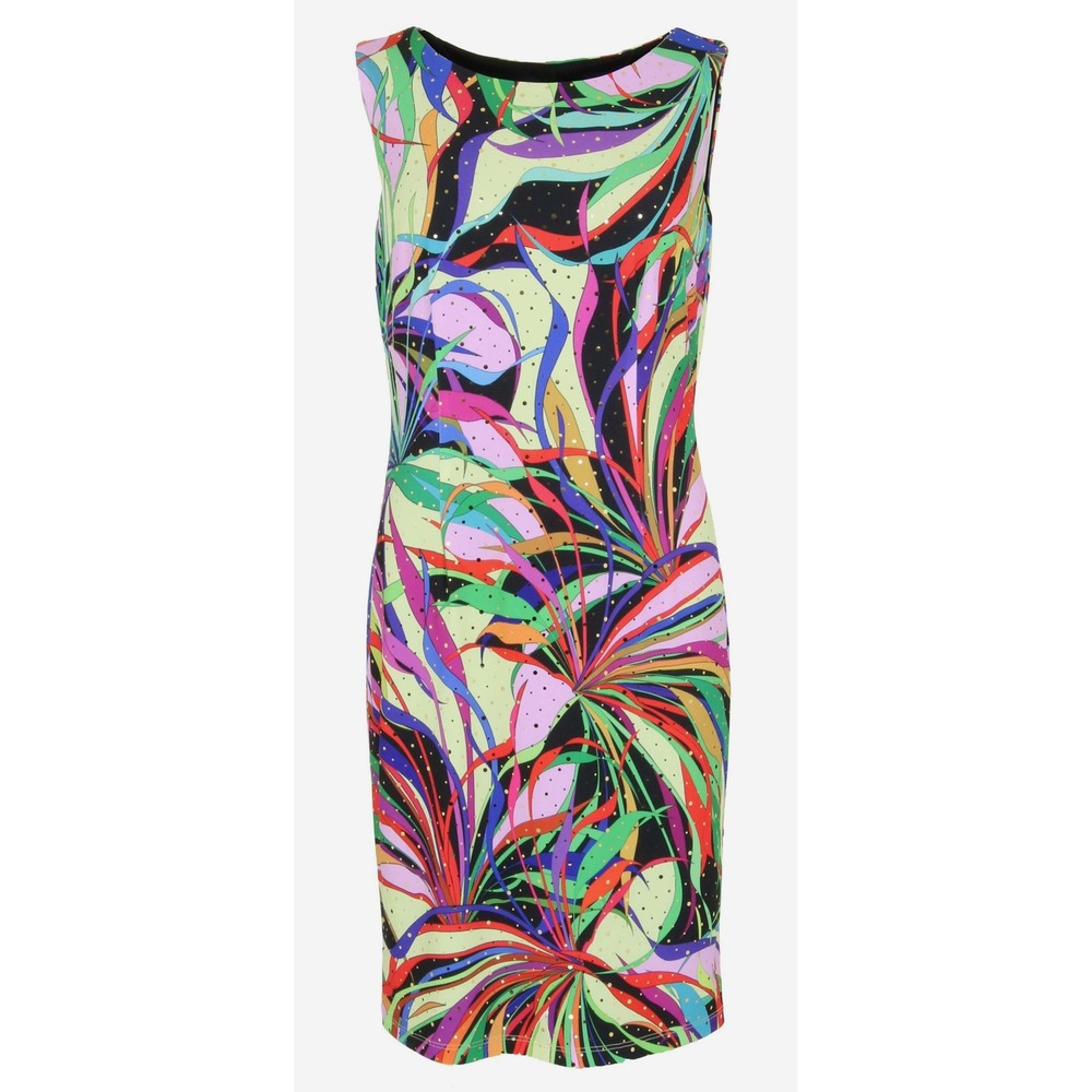 Joseph Ribkoff Holiday Christmas Party Dress Sparkle Knee Length High Neck